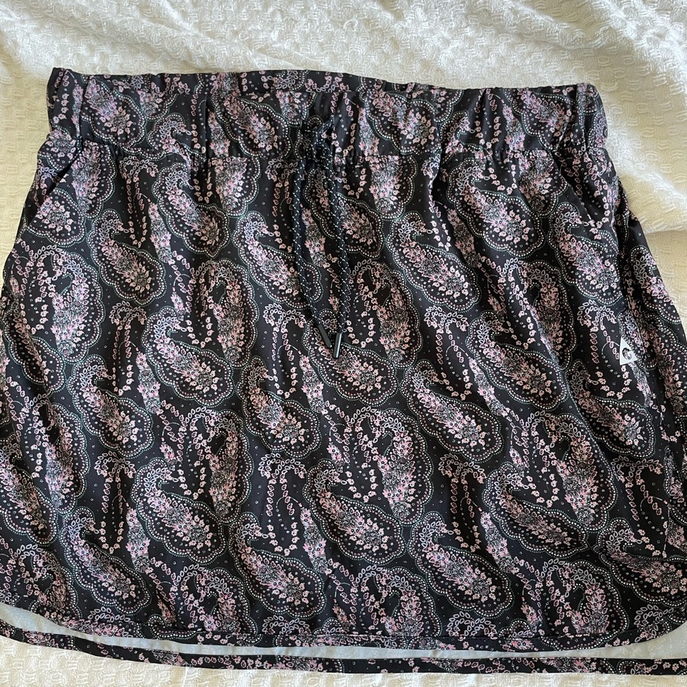 Gerry Weber Black Paisley Mini Skirt with Pink Details